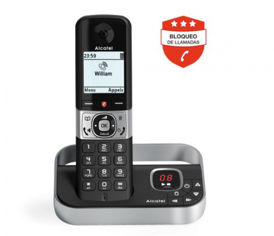 Teléfono inalámbrico Dect Alcatel VERSATIS F890, con costestador